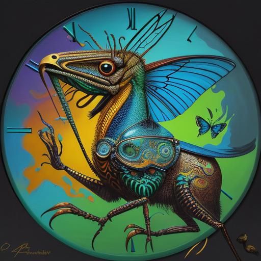 Surreal Chimera Chest in Oil Paint Style