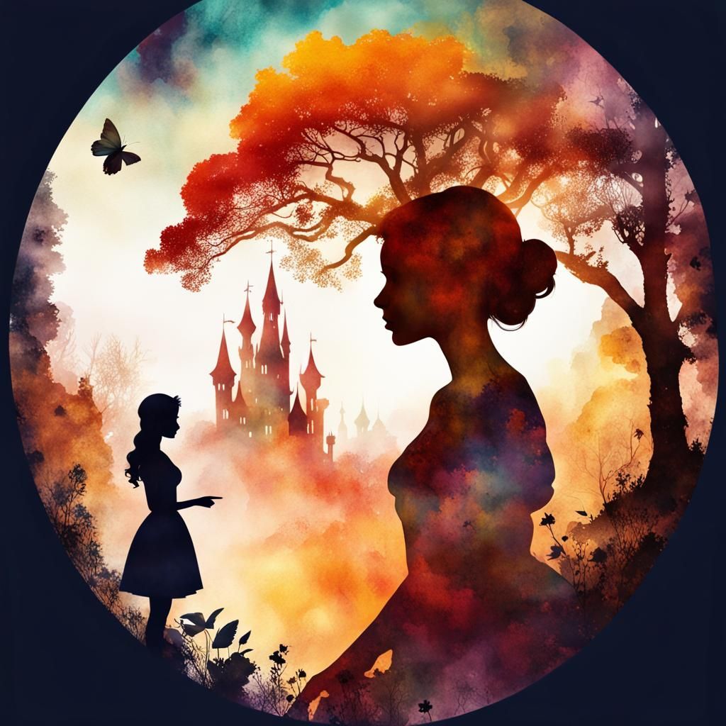 Dreamy Double Exposure Fairytale Art