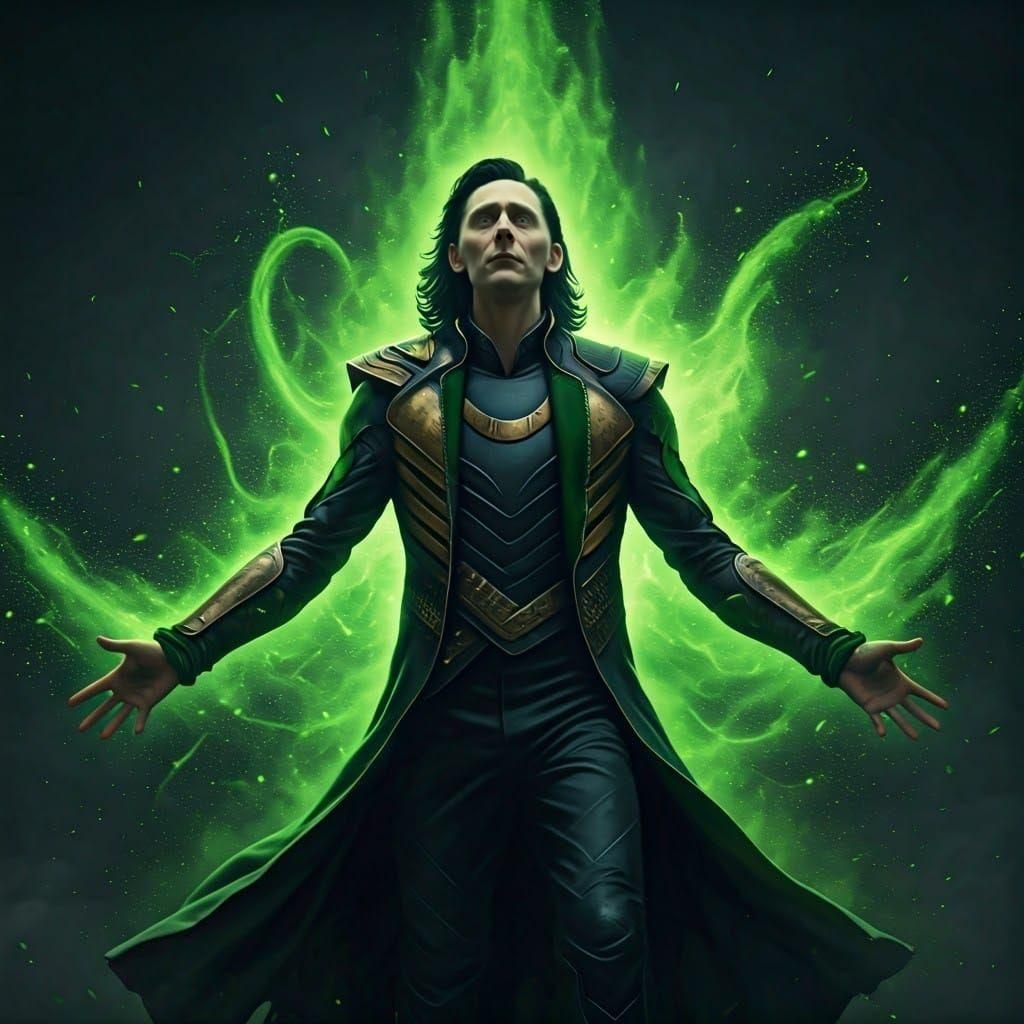 Ethereal Green Dust Transformation: A Digital Matte Painting