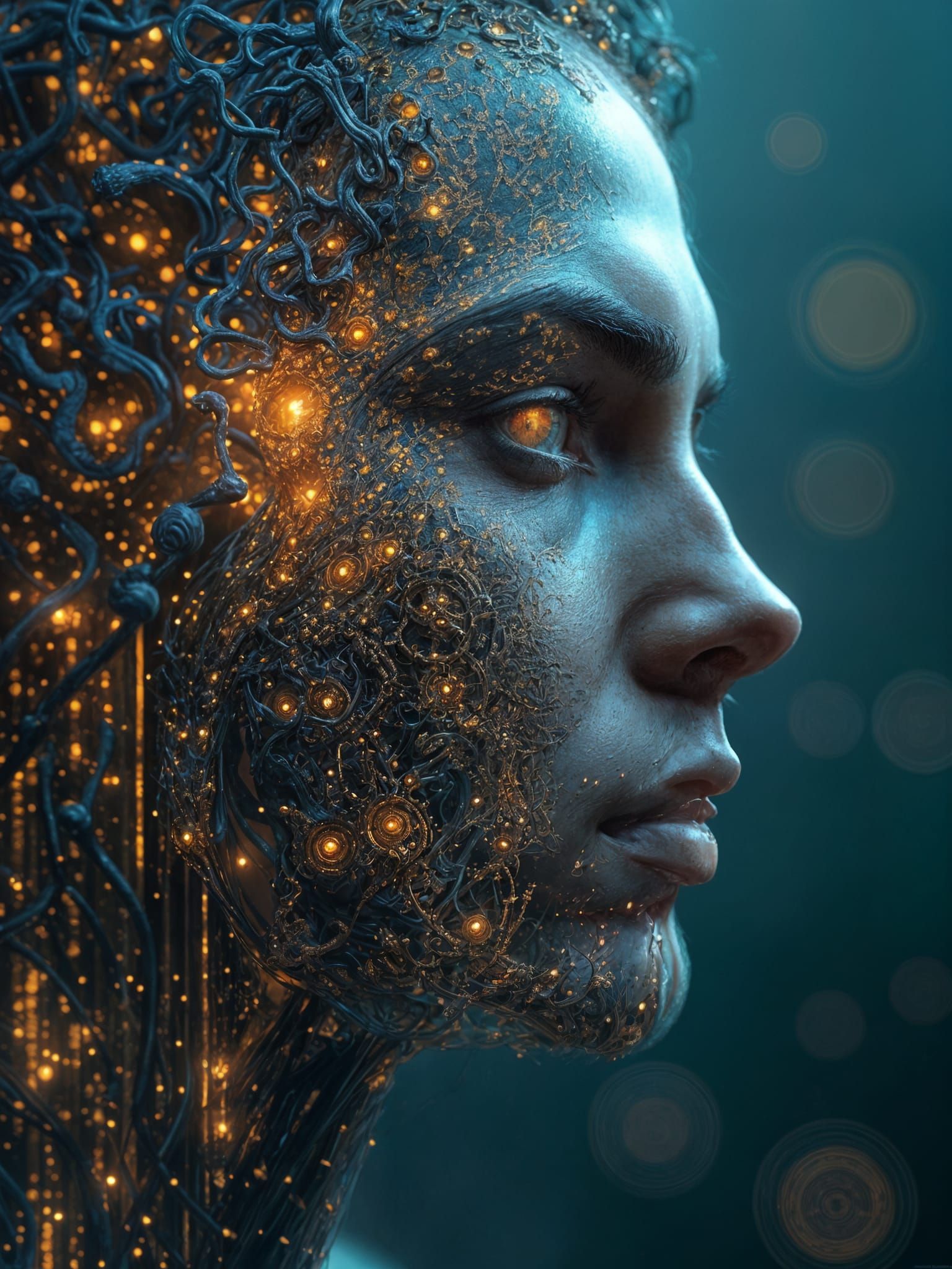 Epic Digital Portrait of Creator in AI Era