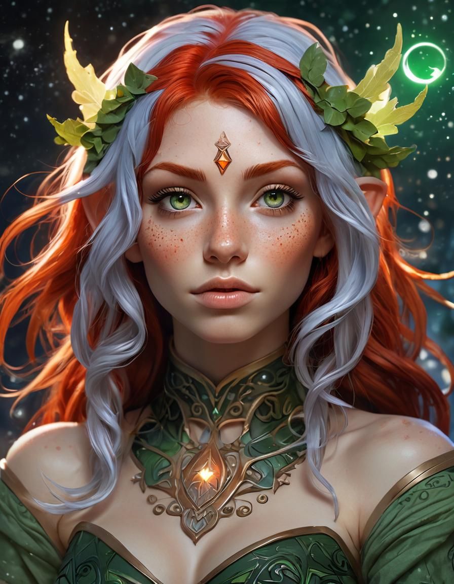 Gnome Druid Portrait in Ethereal Fantasy Style