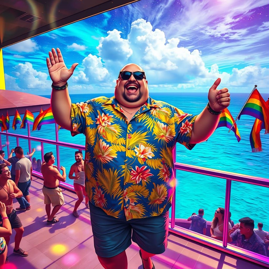 Joyful Pride: Dancing in a Hyper-Realistic Paradise