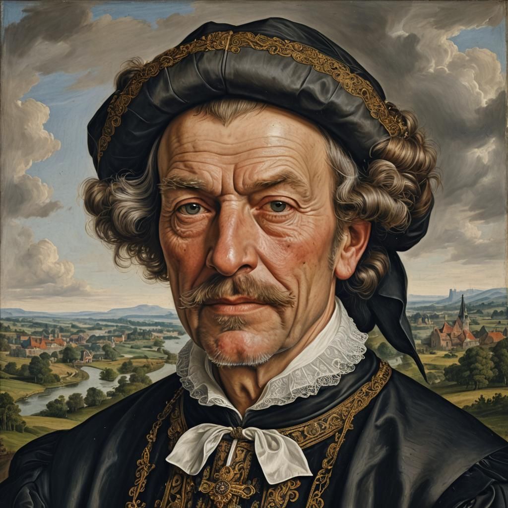 Dutch Renaissance Portrait of Claes Corneliszn Aleman Overga...