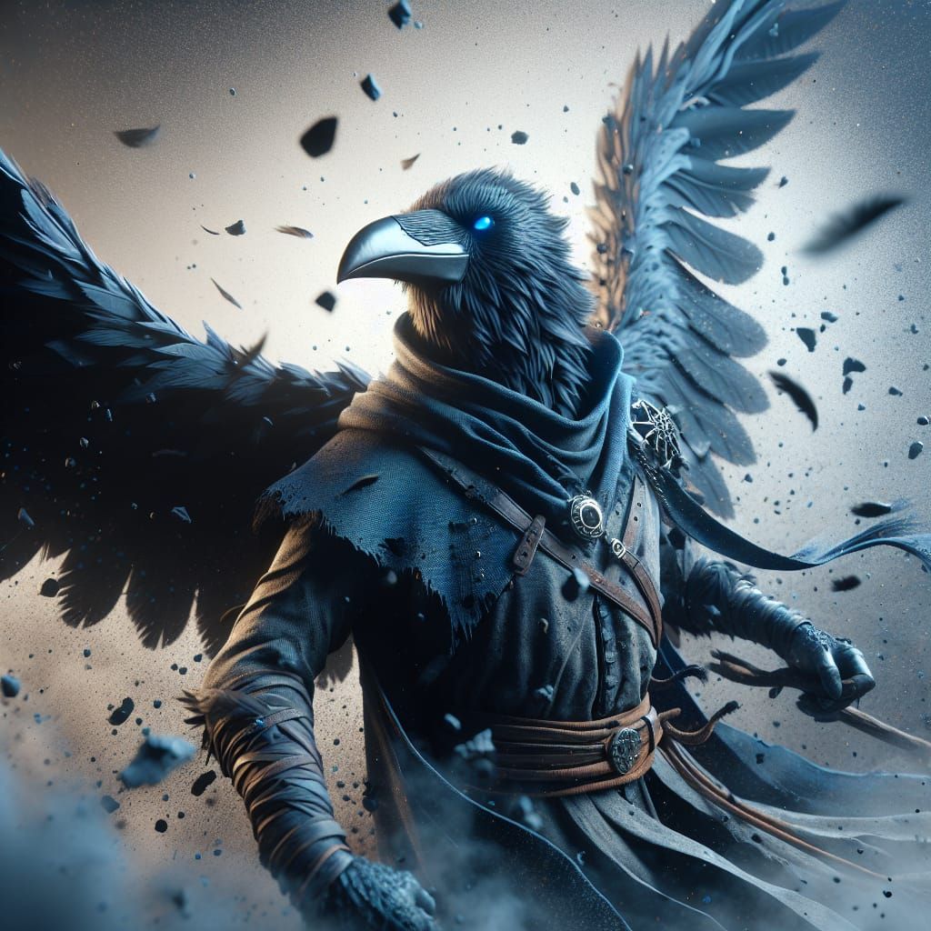 Epic Graveyard Keeper Crow in Digital Art