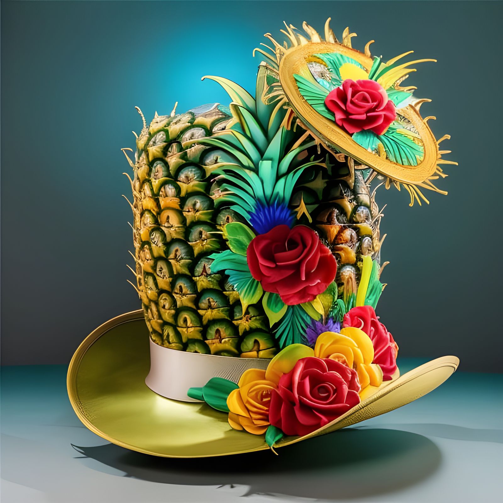 Intricate Pineapple Flower Tophat: Macro Photography