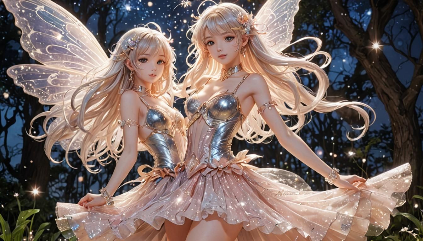 Magical Manga Character in Shimmering Fairy Realm