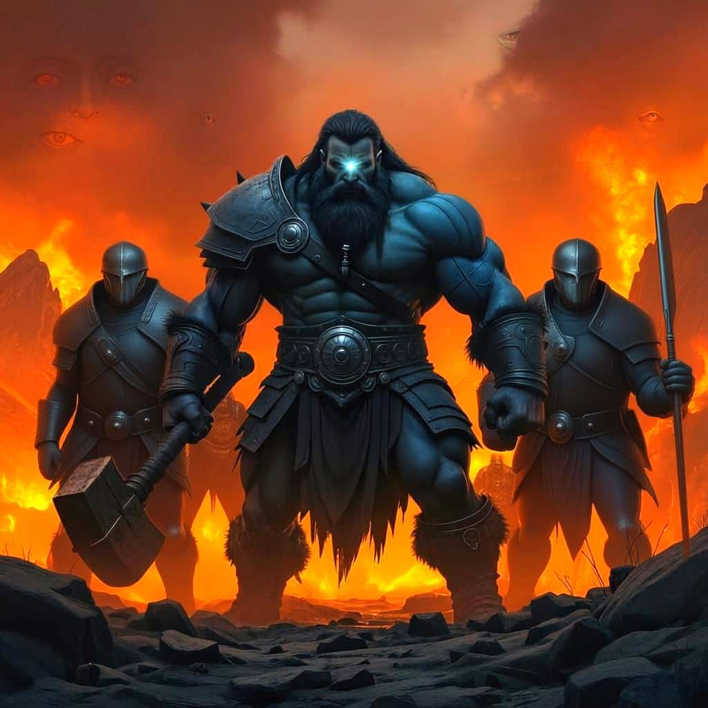 Majestic Cyclops Warrior Standing Tall