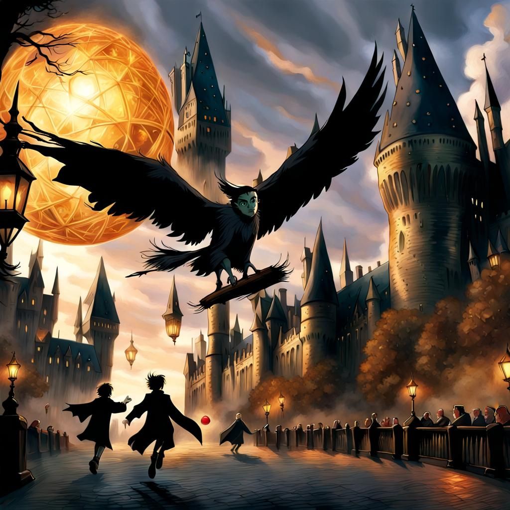 Harry Potter Triwizard Tournament in Dark Fantasy Art