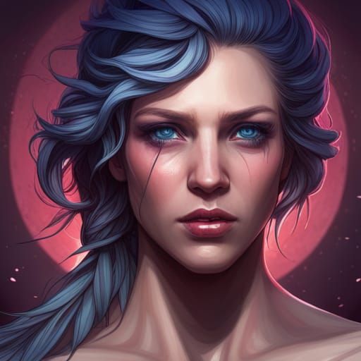 Detailed Portrait in Sphere of Tears