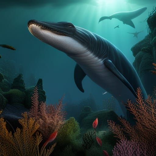 Fantastical Ikran Mosasaur Whale Concept Art