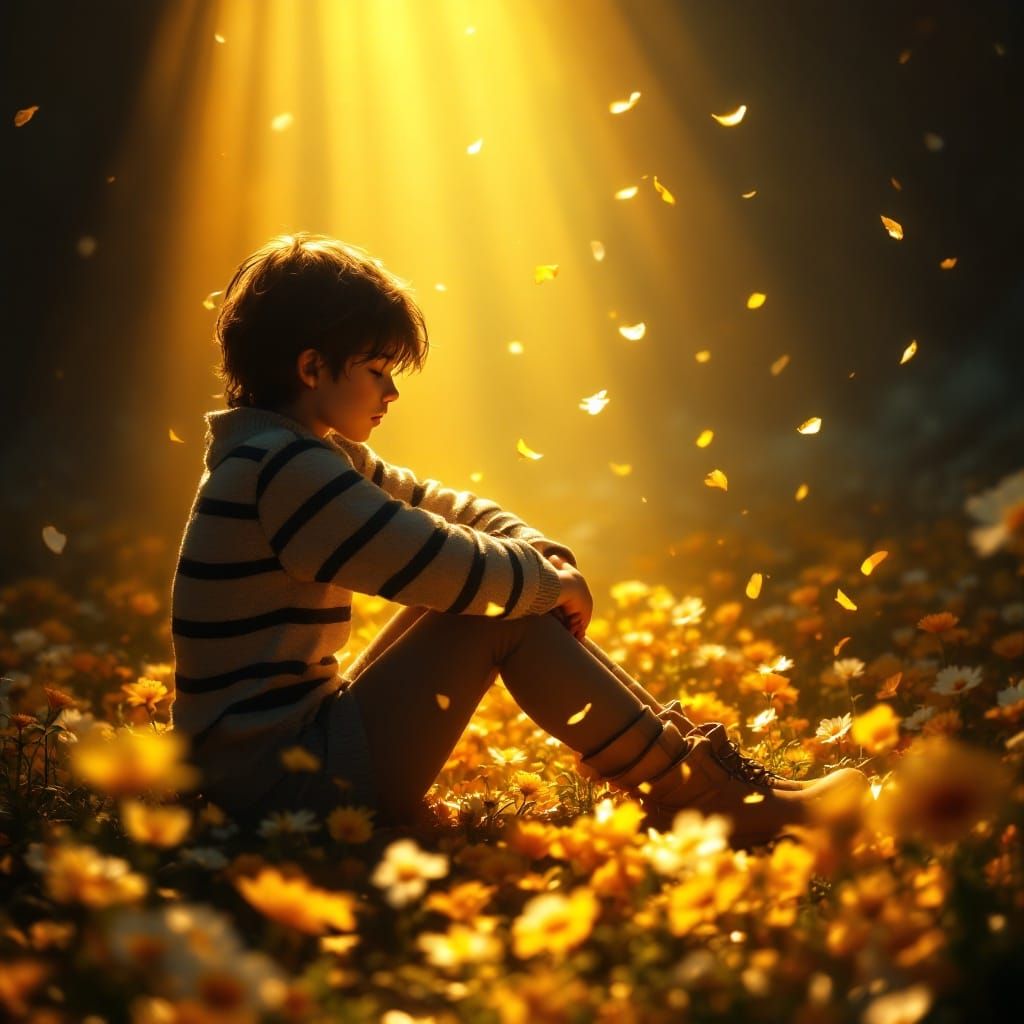 Ethereal Moment in Vibrant Bloom, Fantasy Concept Art