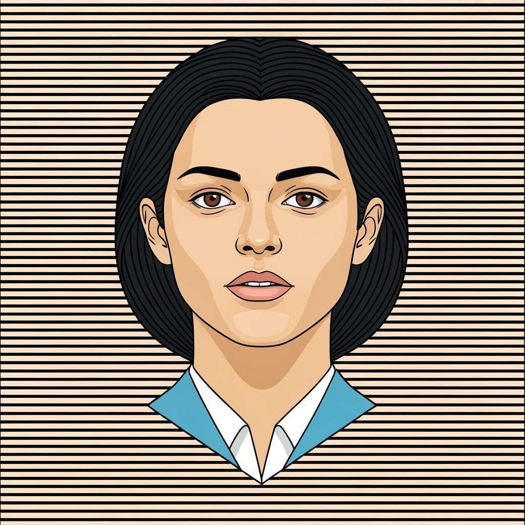 Geometric Portrait with Tessellation and Zentangle