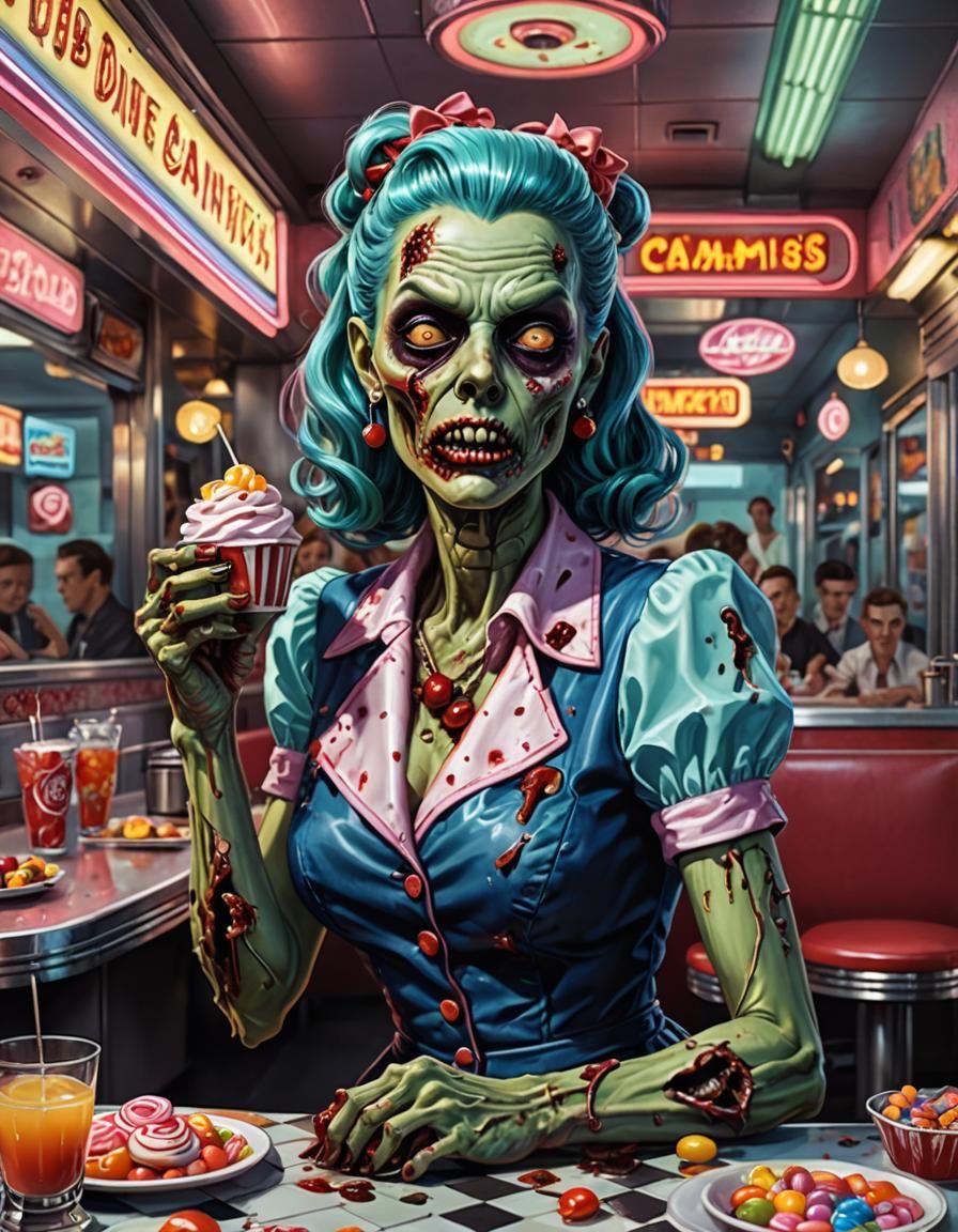 Zombie Girl 1950's Diner 🍬 Candy 🍬