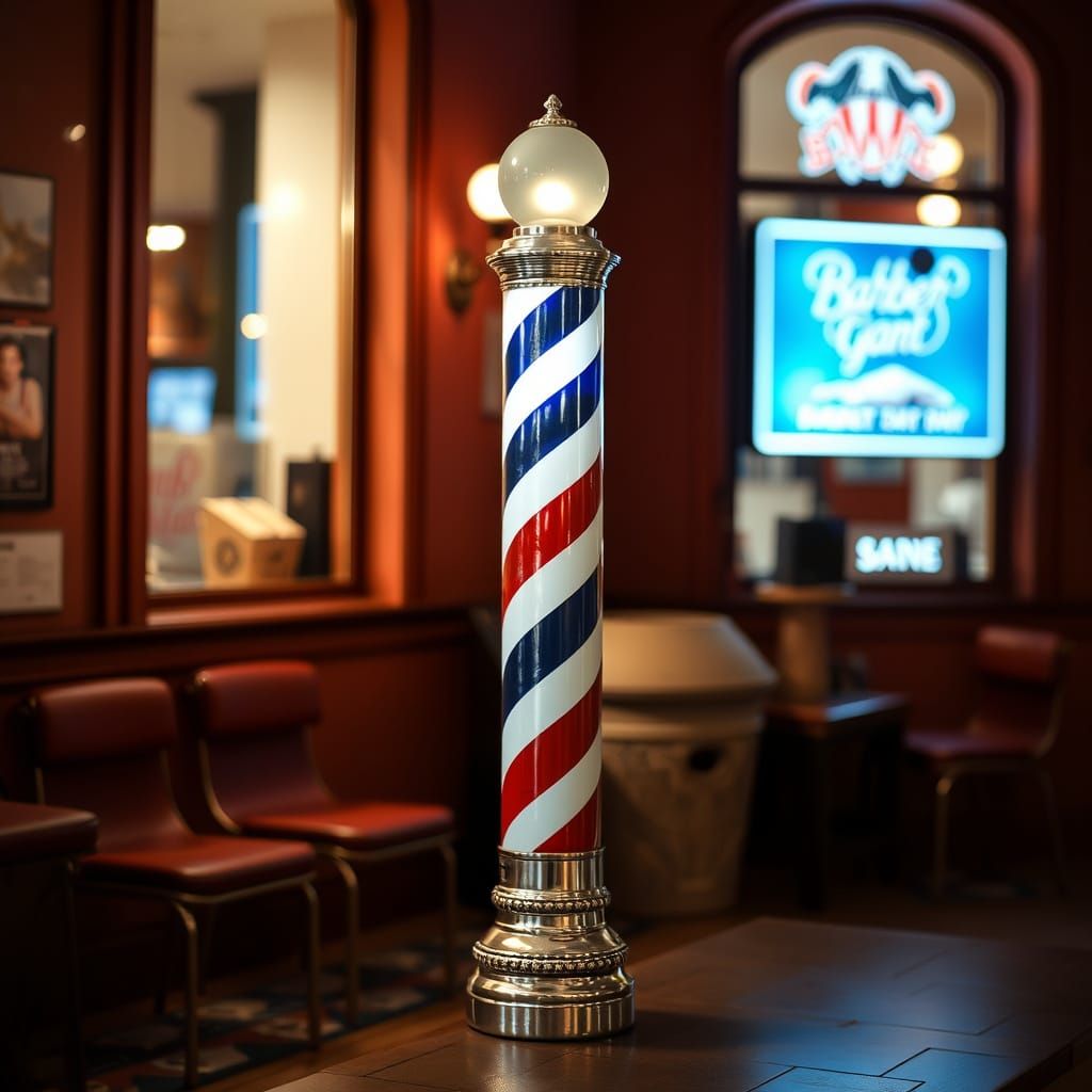 Classic Barber Pole: Traditional Symbol of Grooming