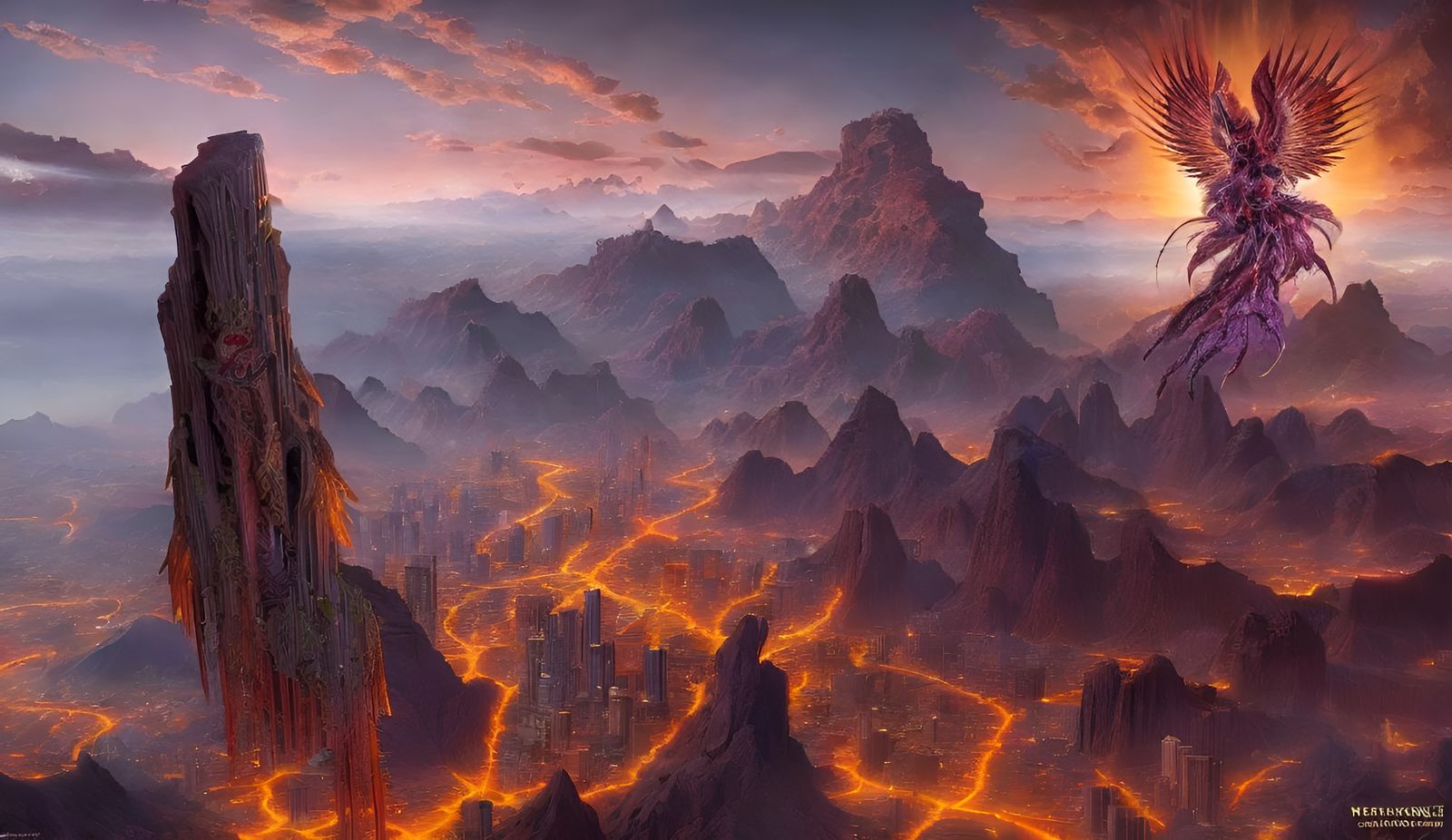 Tsunade Visits Phoenix: Digital Matte Painting