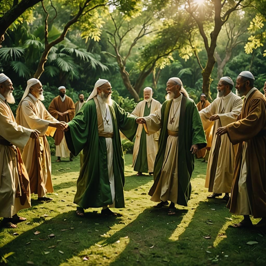 Religious Leaders Dancing in Circle of Life