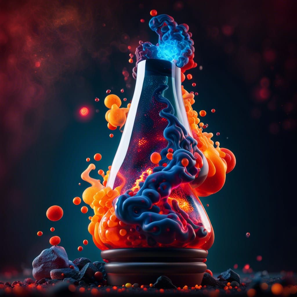 Cosmic Lava Lamp in Hyperrealistic CGI Style