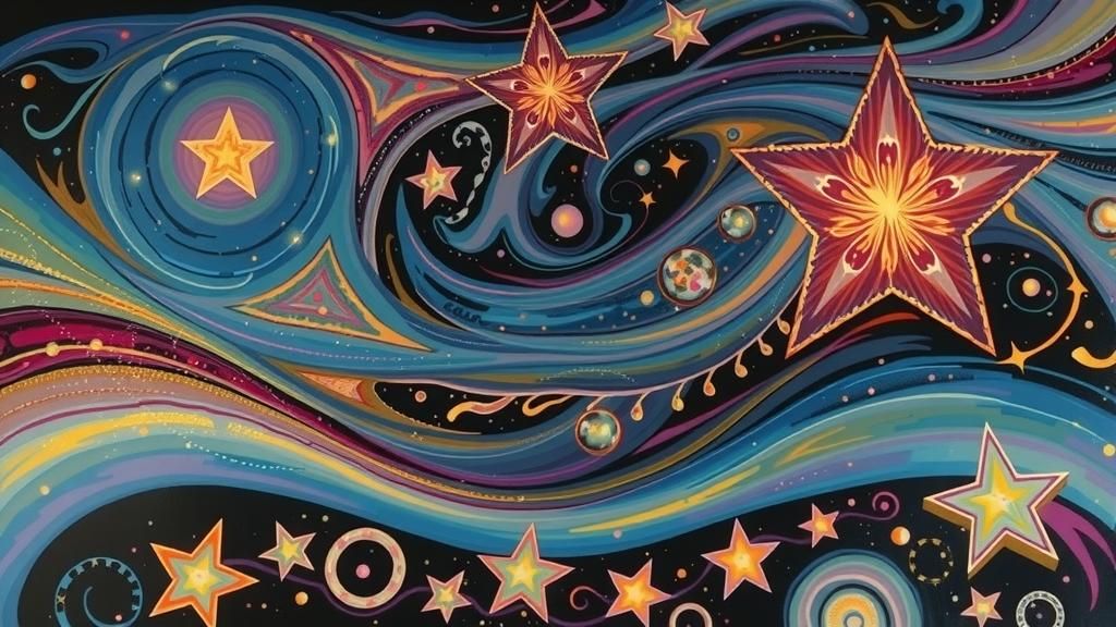 Electromagnetic Nebulae in Iridescent Impasto Style