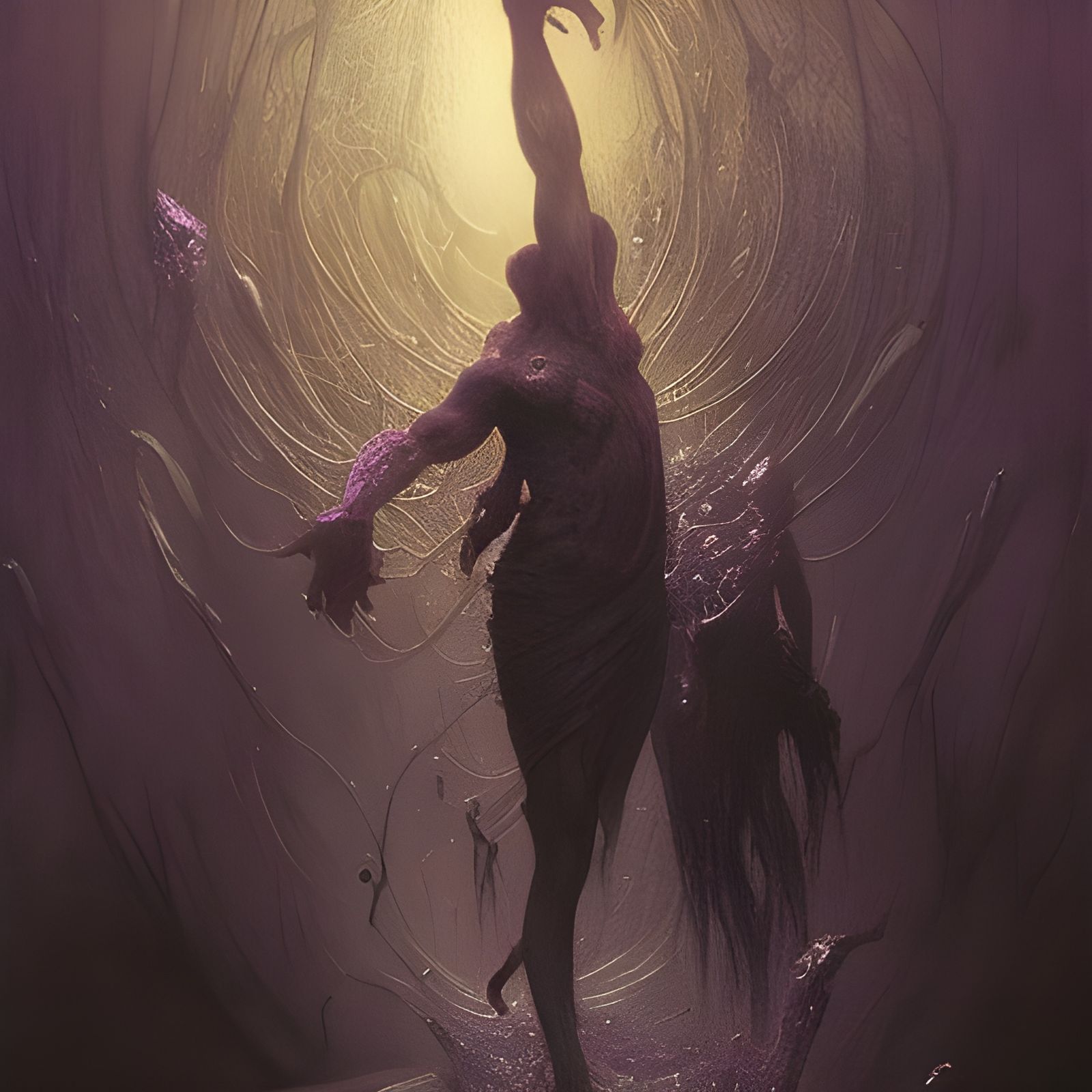 Horrific Liquid Monster in Gothic Horror Style