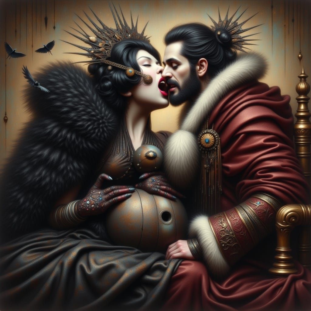 Gothic Vampire About to Bite: Fantasy Glow