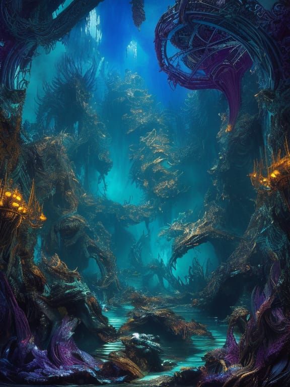 Ethereal Mermaids in a Surreal Underwater Realm