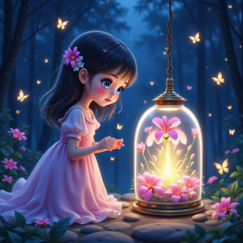 Enchanted Lantern: A Ghibli-Inspired Fairy Tale