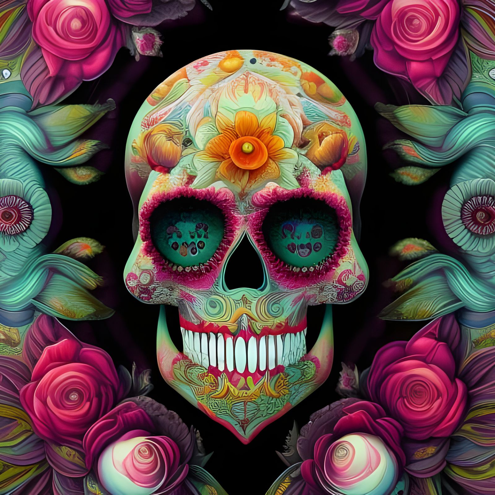 Colourful Candy Skull