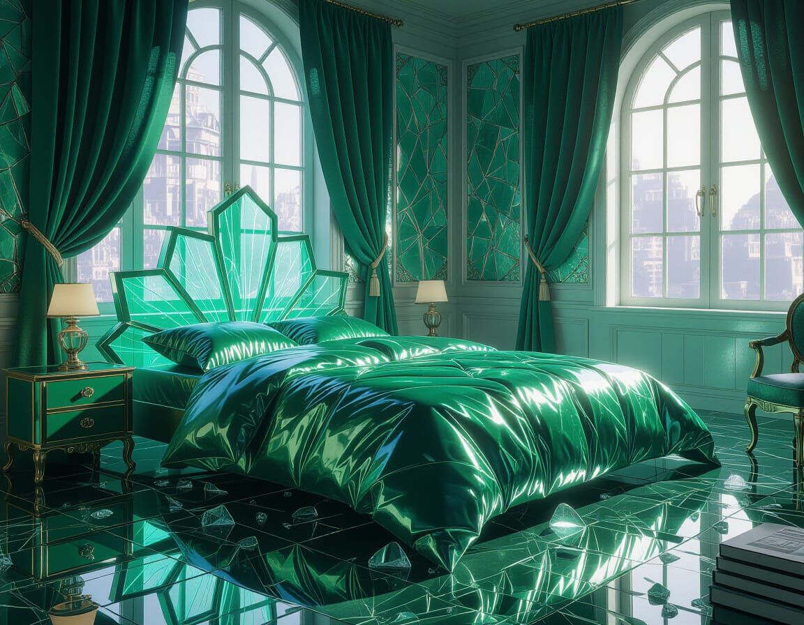 Emerald Crystal Bedroom Concept Art