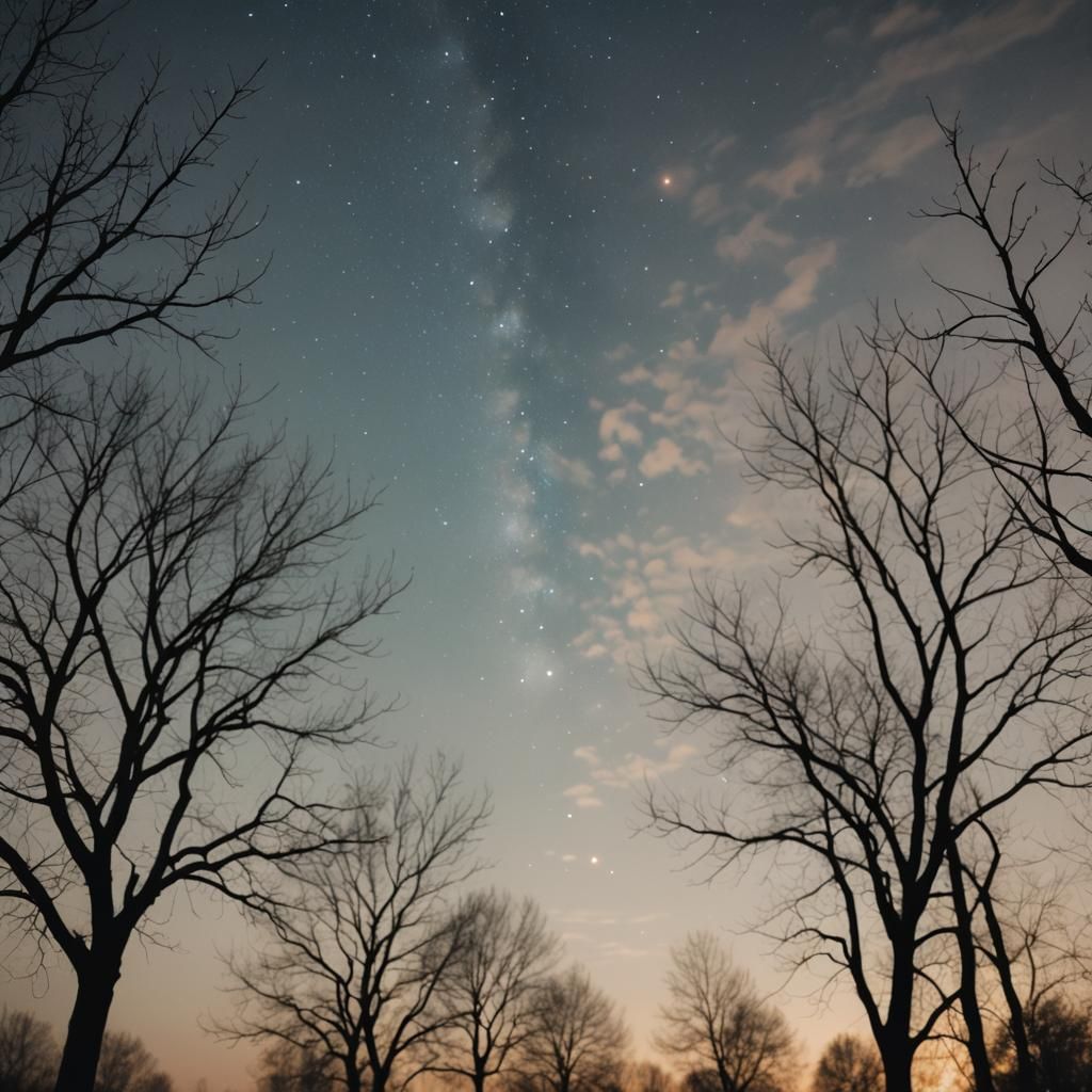 Contemplative Figure Gazing Skyward in Professional Photogra...