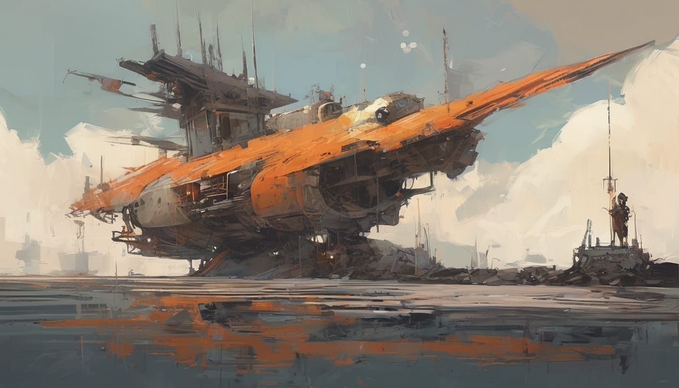 Gothpunk Angelic Fairy with Orange Accents