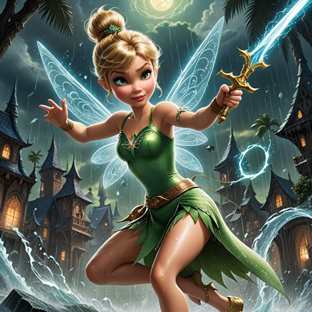Pixie Harnesses Storm Power with Magical Blade