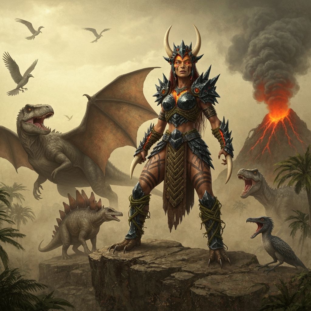 Dragon Queen Commands Jurassic Dinosaurs