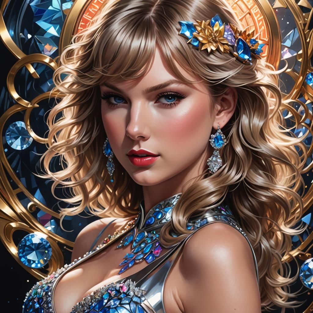 Taylor Swift Portrait in Sorayama Style