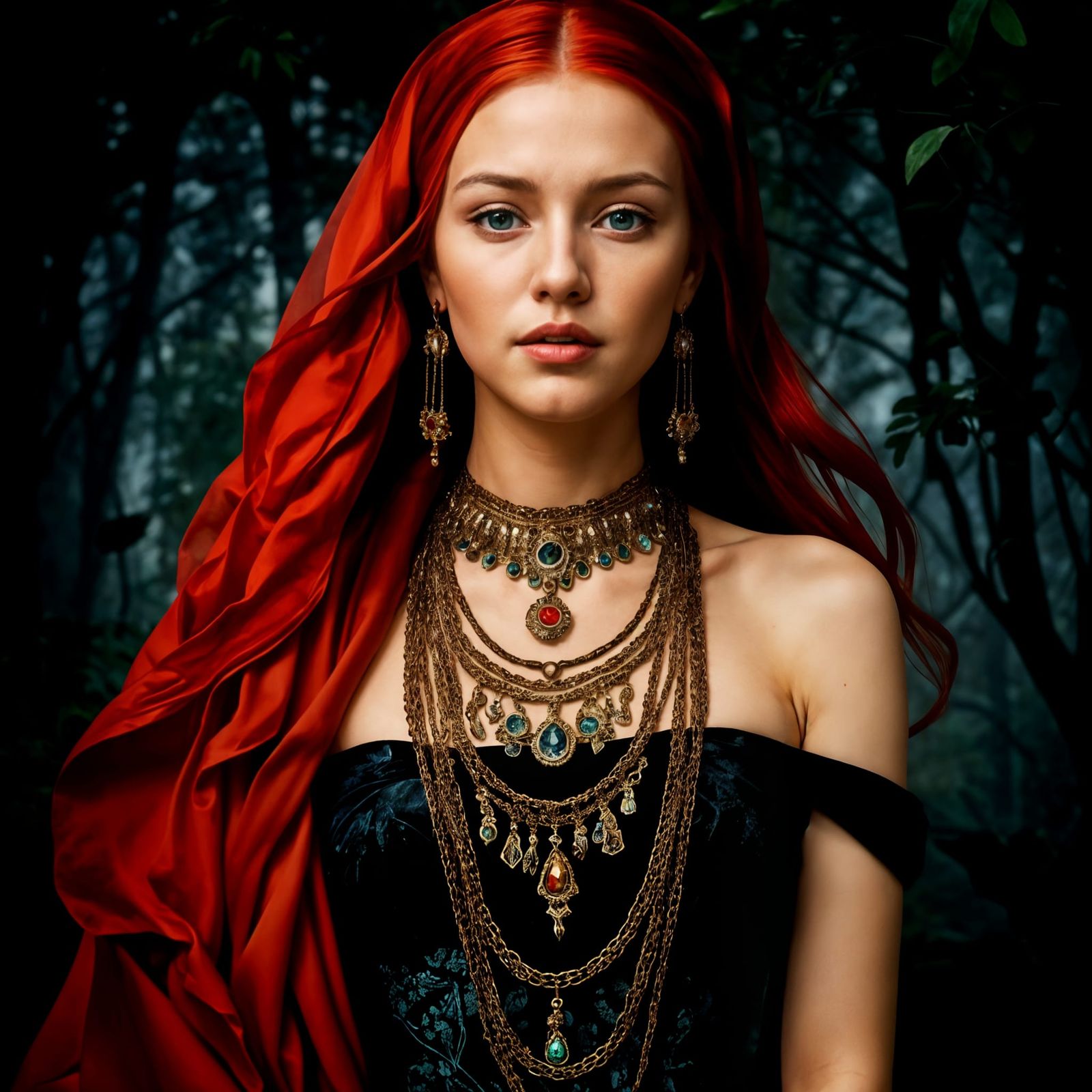 Breathtaking Girl with Bright Blue Eyes and Long Lashes in a...