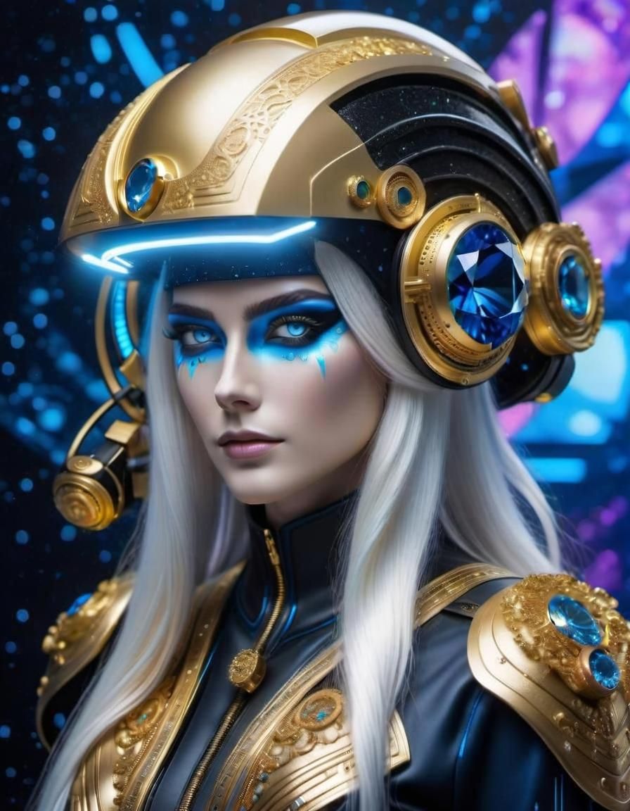 Hyperrealistic Light Blue Diamond in HDR