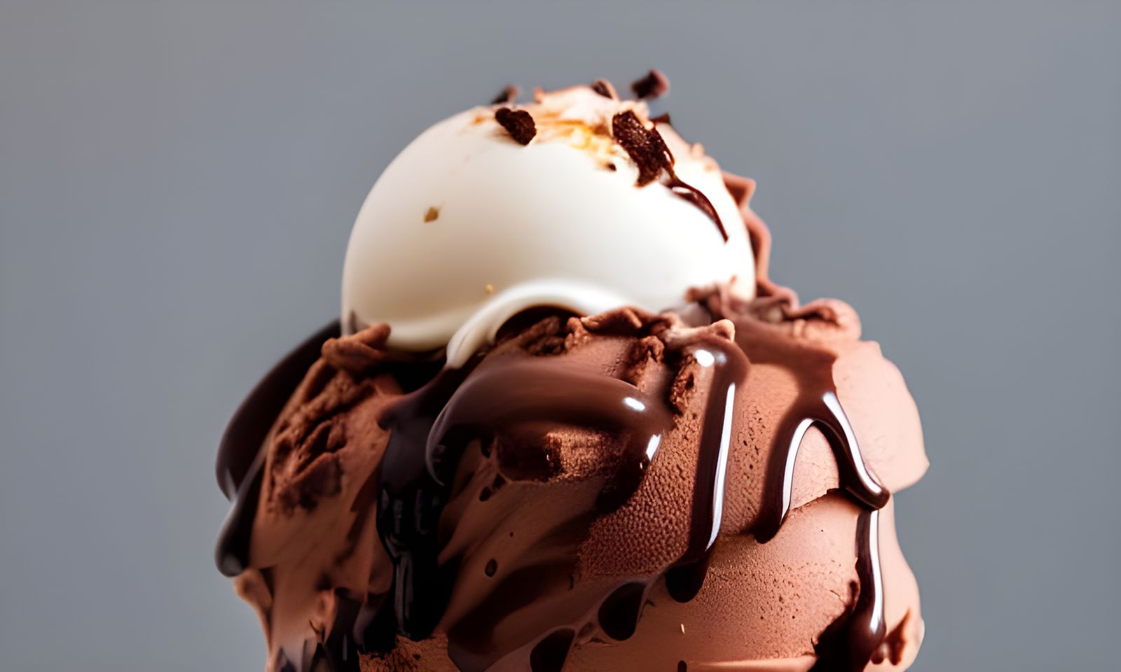 Delicious Chocolate Sundae in Professional Photography Style