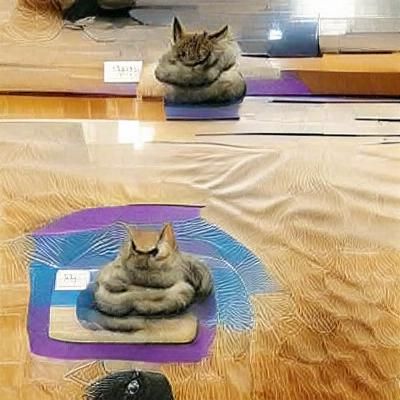 Zen Cat in Peaceful Contemplation