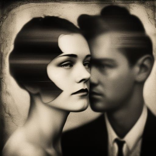 Great Gatsby Flapper Portrait in Photographic Style