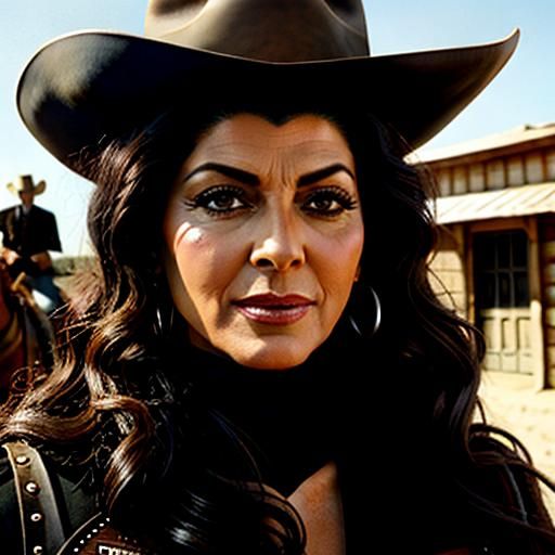 Deanna Troi as Gunfighter in Spaghetti Western