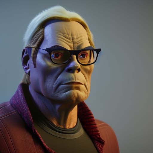 Hyperrealistic Dwight Schrute as an Ogre Portrait