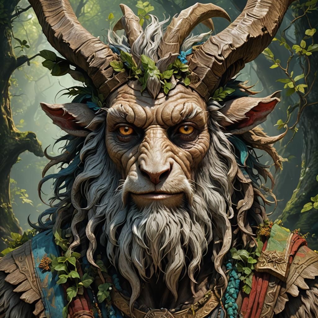 Old Grizzled Satyr Druid
