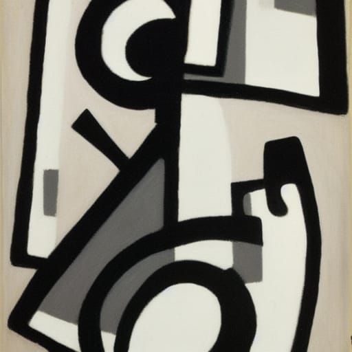 Cubist Feline in Vibrant Colors