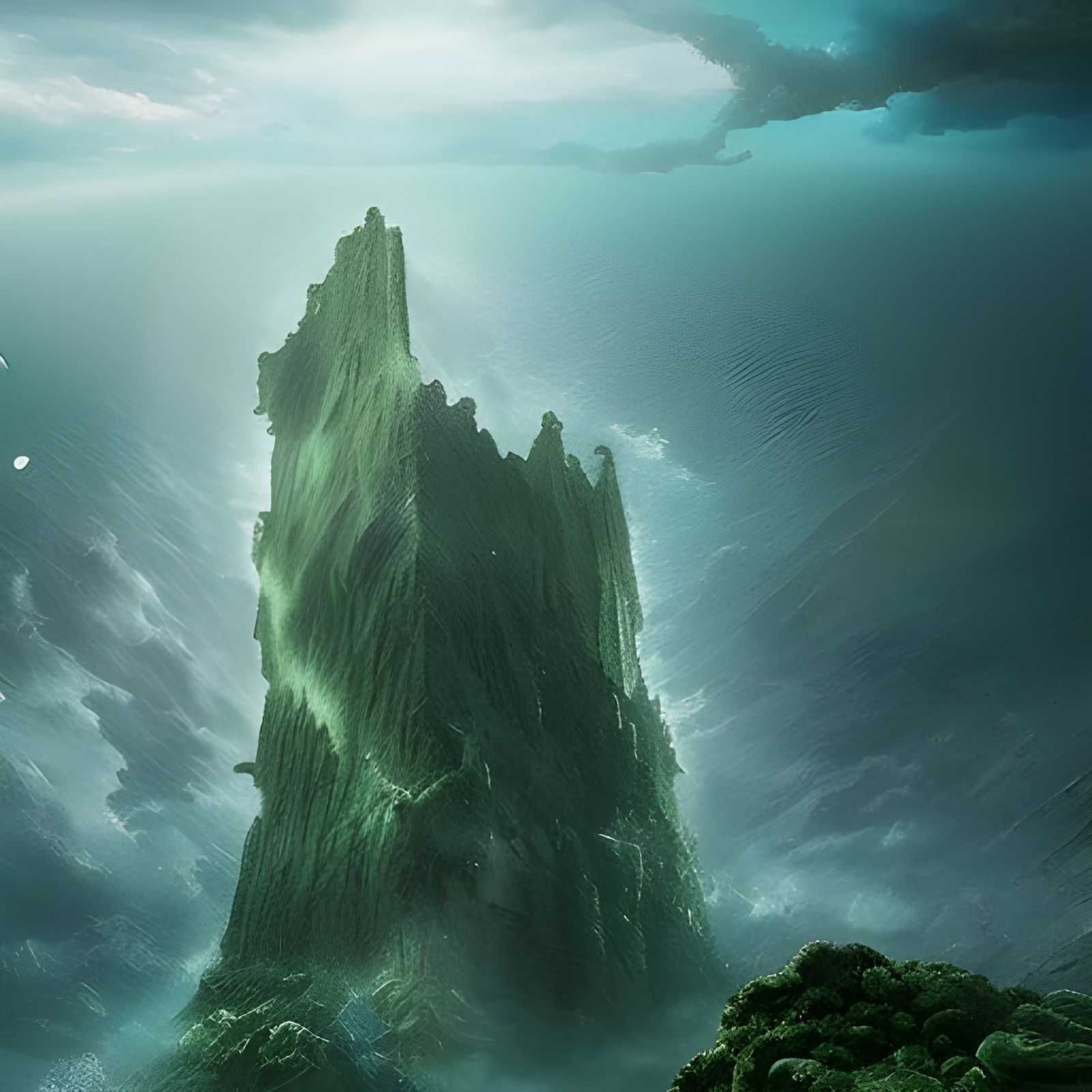 Epic Green Ocean Near Divine City