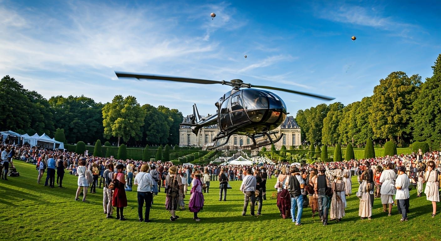 Steampunk Helicopter at Rococo Music Festival