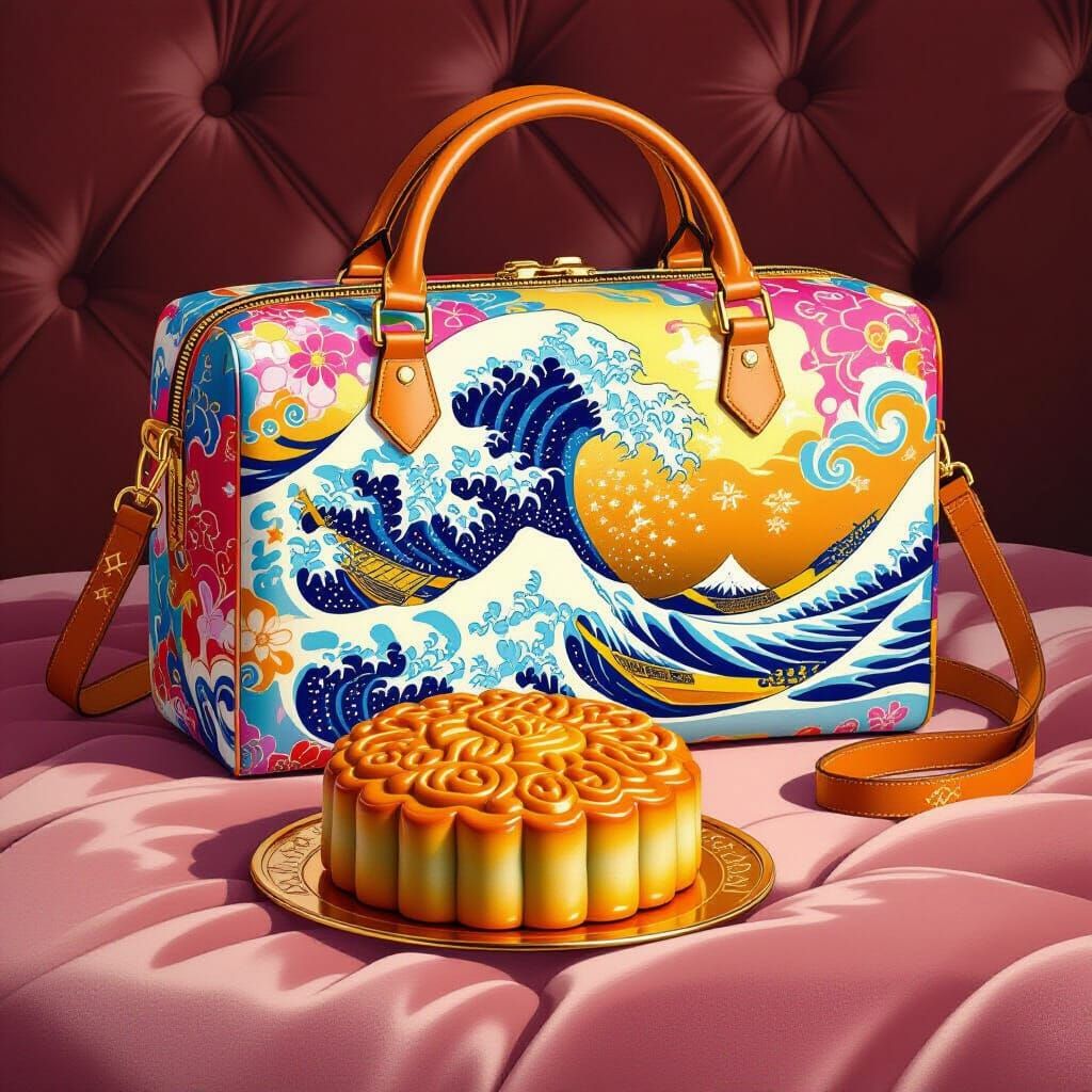 Mooncake Beside Louis Vuitton Bag in Dreamy Style