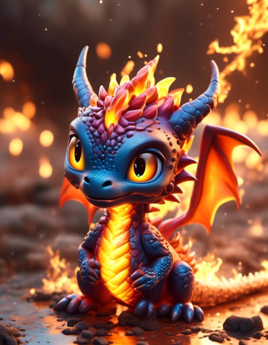 Petit dragon de lave