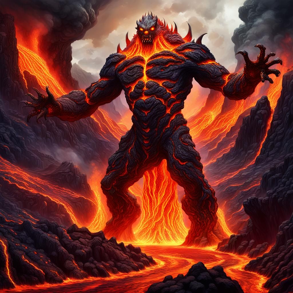 Volcanic Plant Monster Radiating Intense Heat