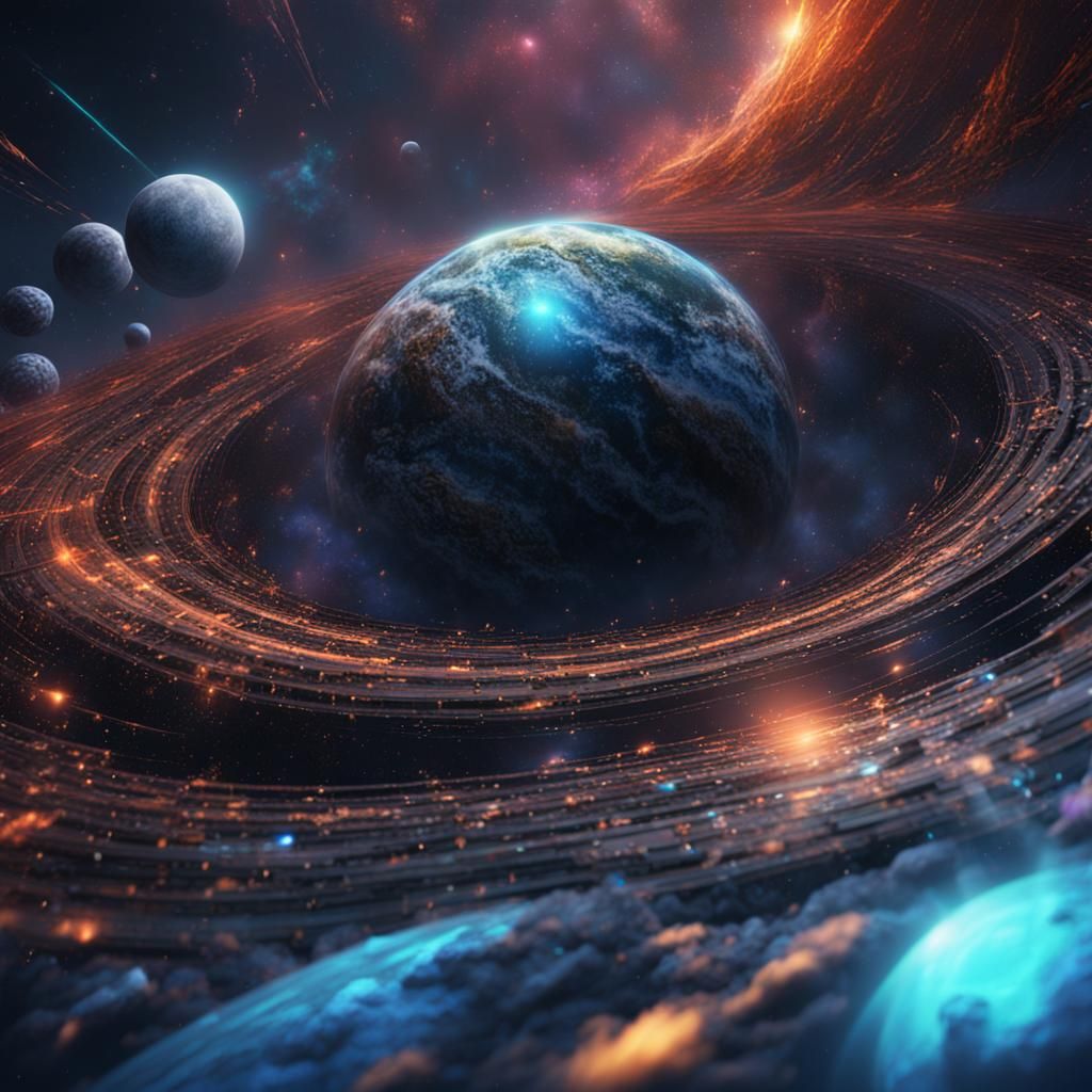 Sound Waves in Deep Space: Matte Painting