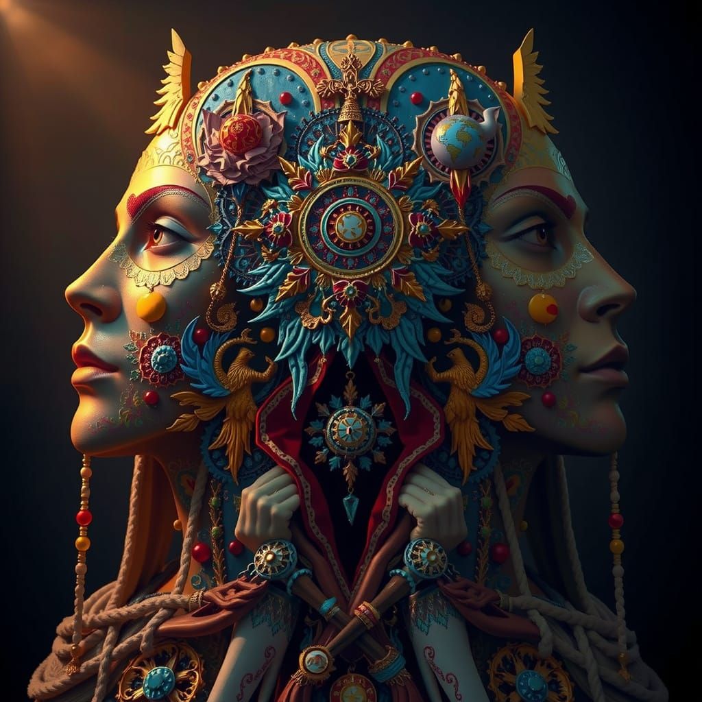 Masterpiece Painting of Beauty and Truth