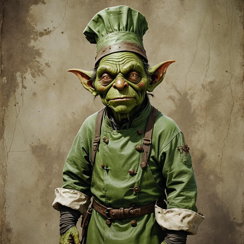 Colossal Goblin Chef in Cinematic Portrait